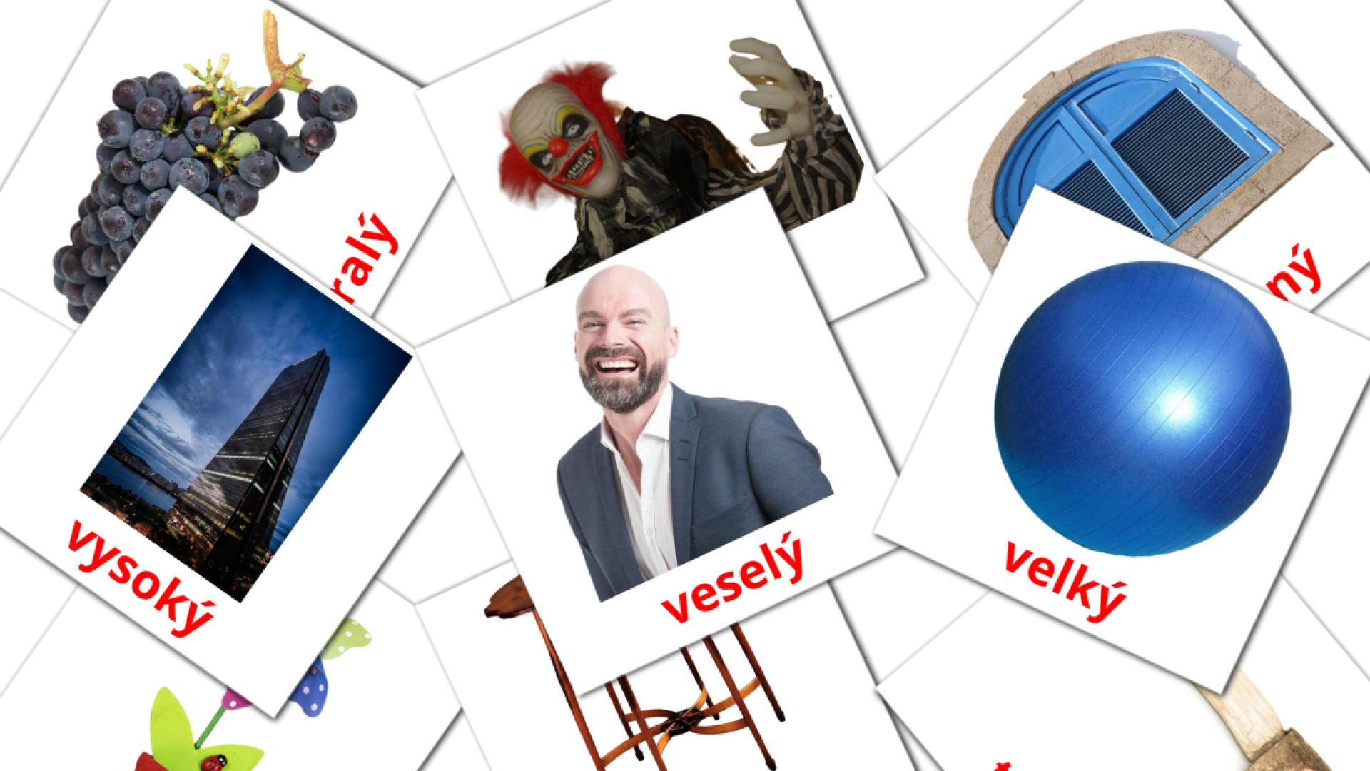 Přídavná jména чешском vocabulary flashcards