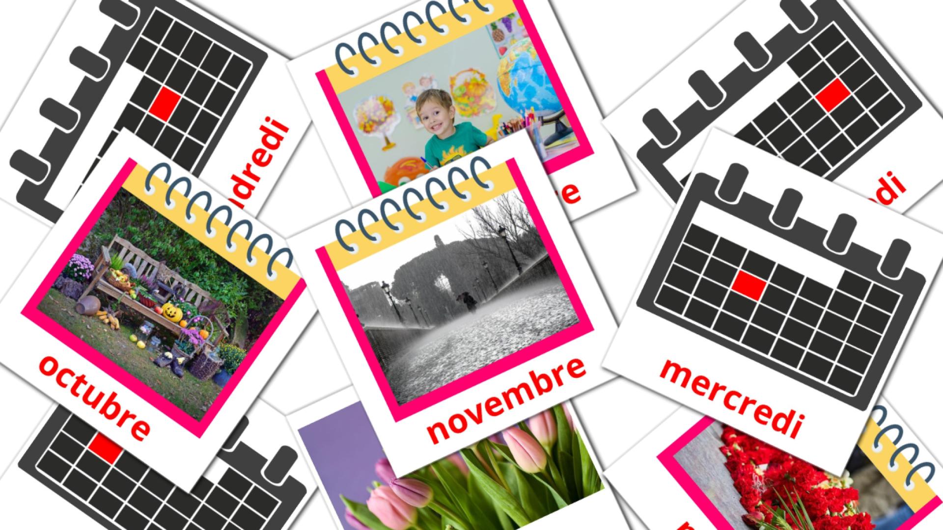 Calendari Flashcards di vocabolario catalano