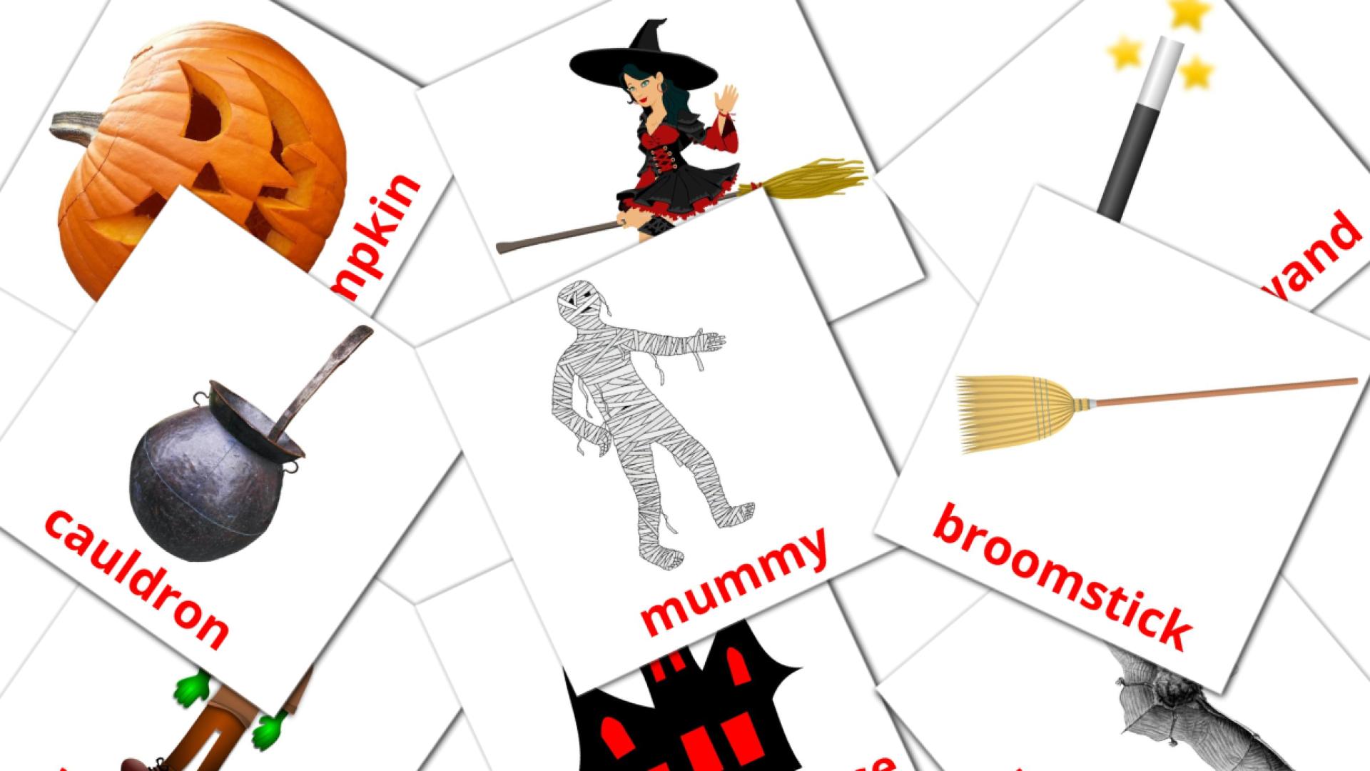 16 Bildkarten für Halloween