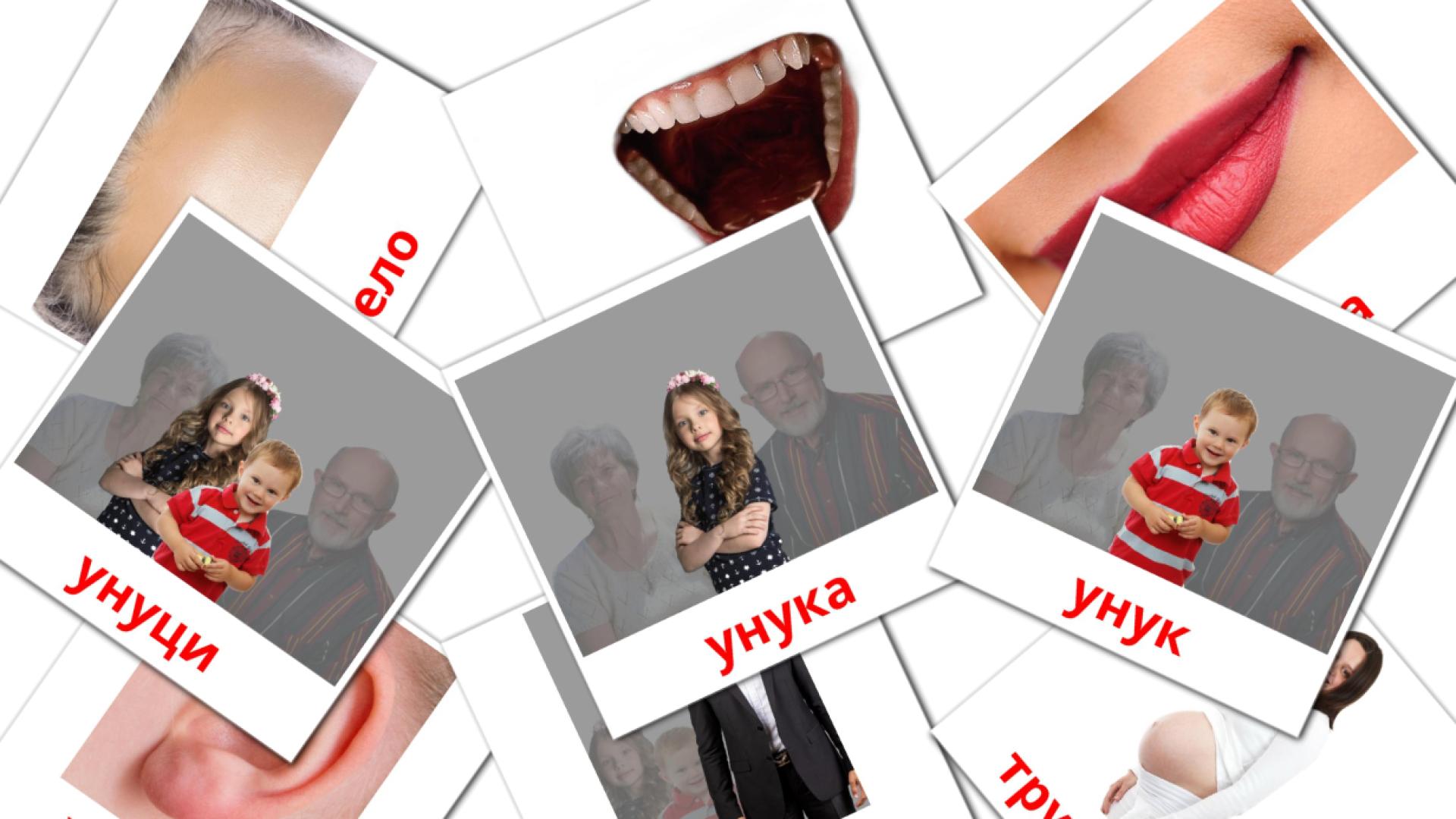 Људи Flashcards di vocabolario serbo(cirillico)