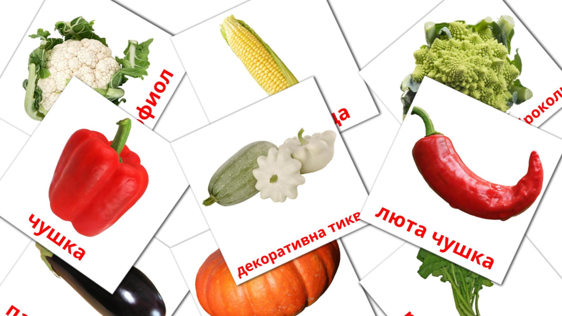 29 flashcards di Зеленчуци