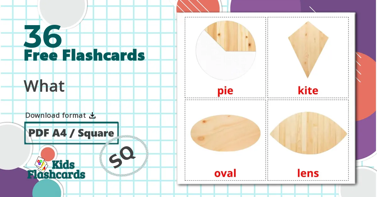 36 2D Shapes flashcards
