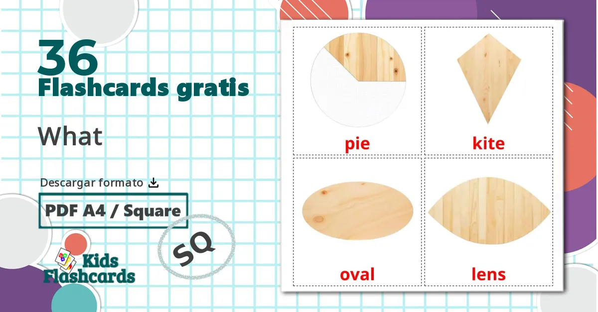 36 tarjetas didacticas de Figuras  2D