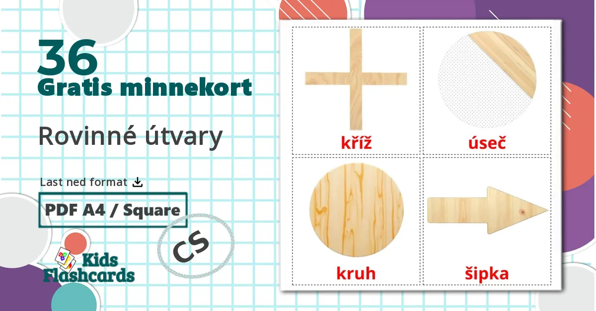 36 Rovinné útvary bildekort