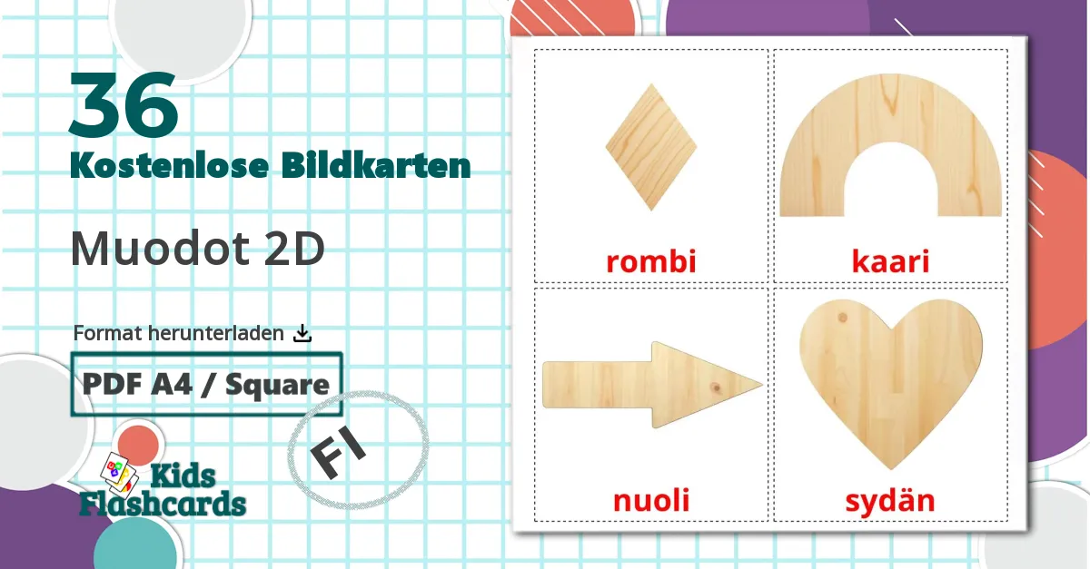 36 Bildkarten für Muodot 2D