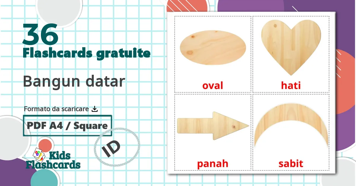 36 flashcards di Bangun datar