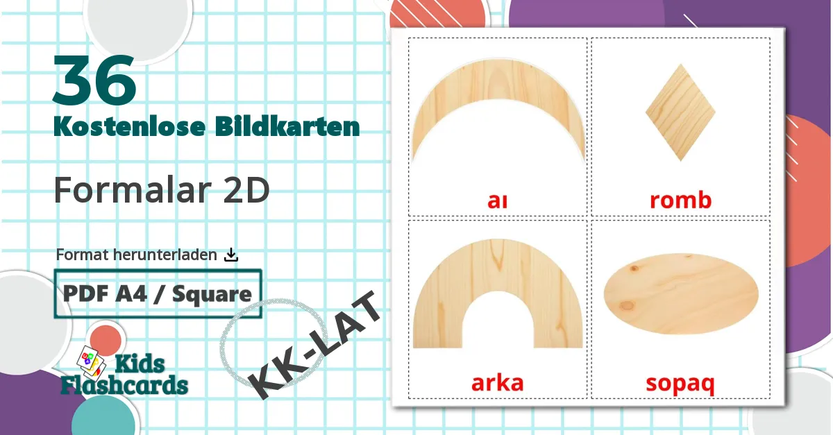 36 Bildkarten für Formalar 2D