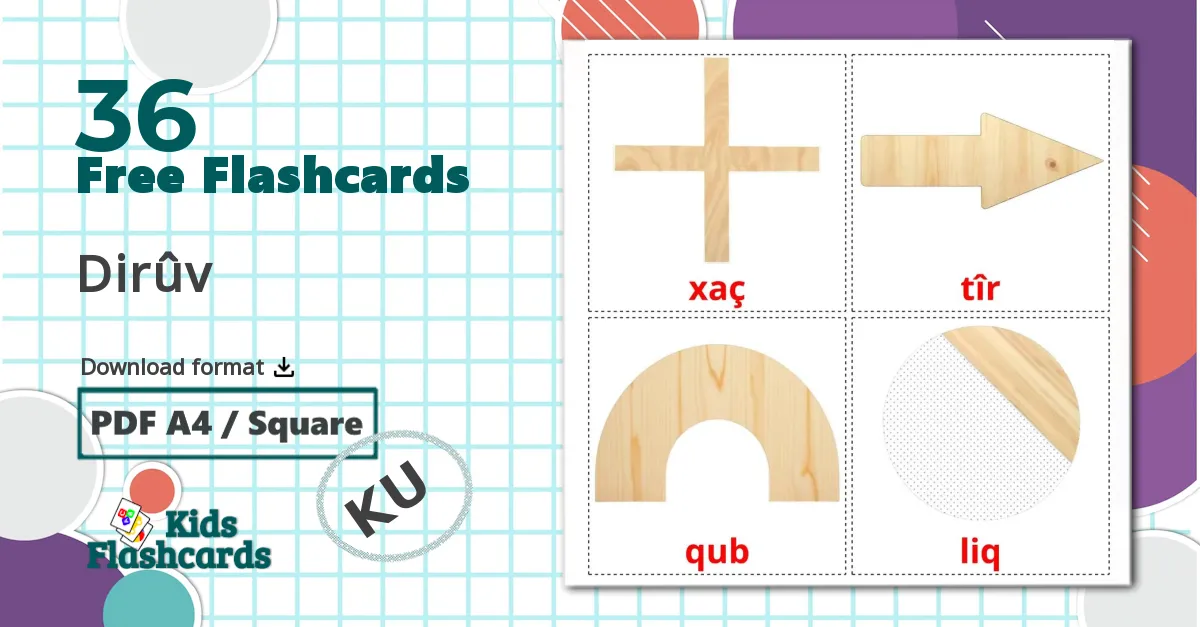 36 2D Shapes flashcards