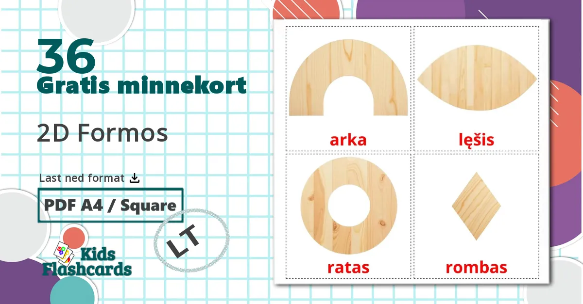 36 2D Formos bildekort