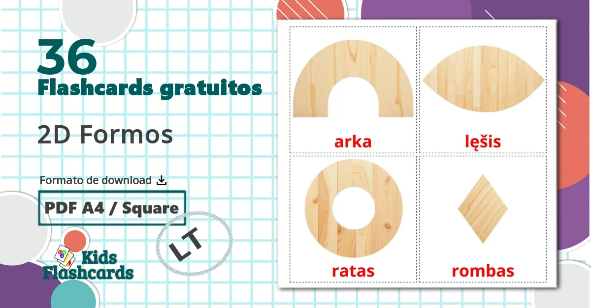 36 Flashcards de 2D Formos