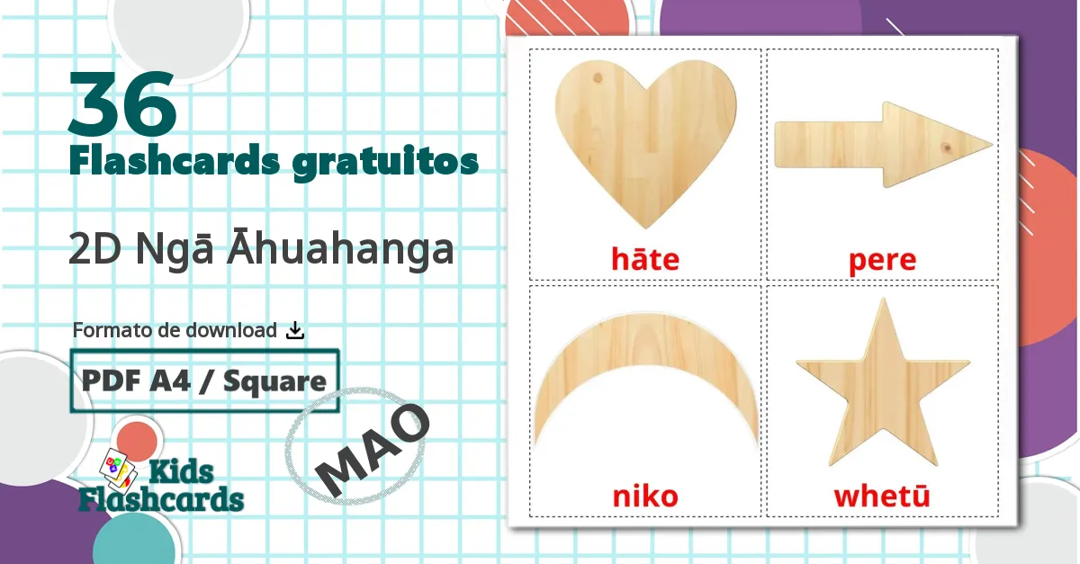 36 Flashcards de 2D Ngā Āhuahanga