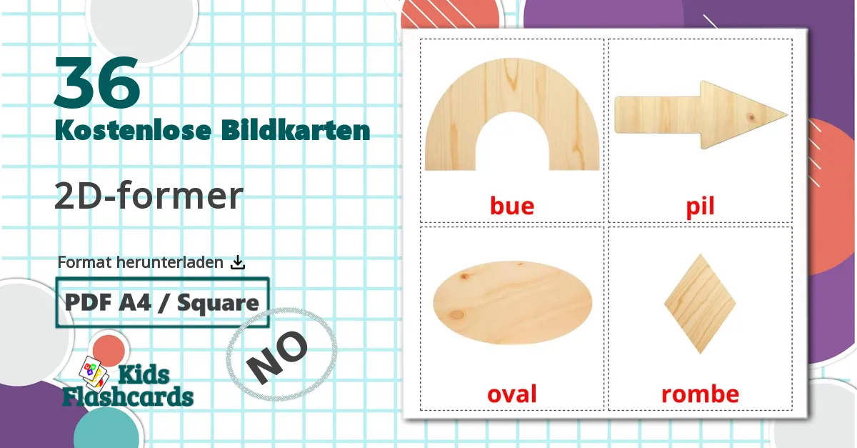 36 Bildkarten für 2D-former