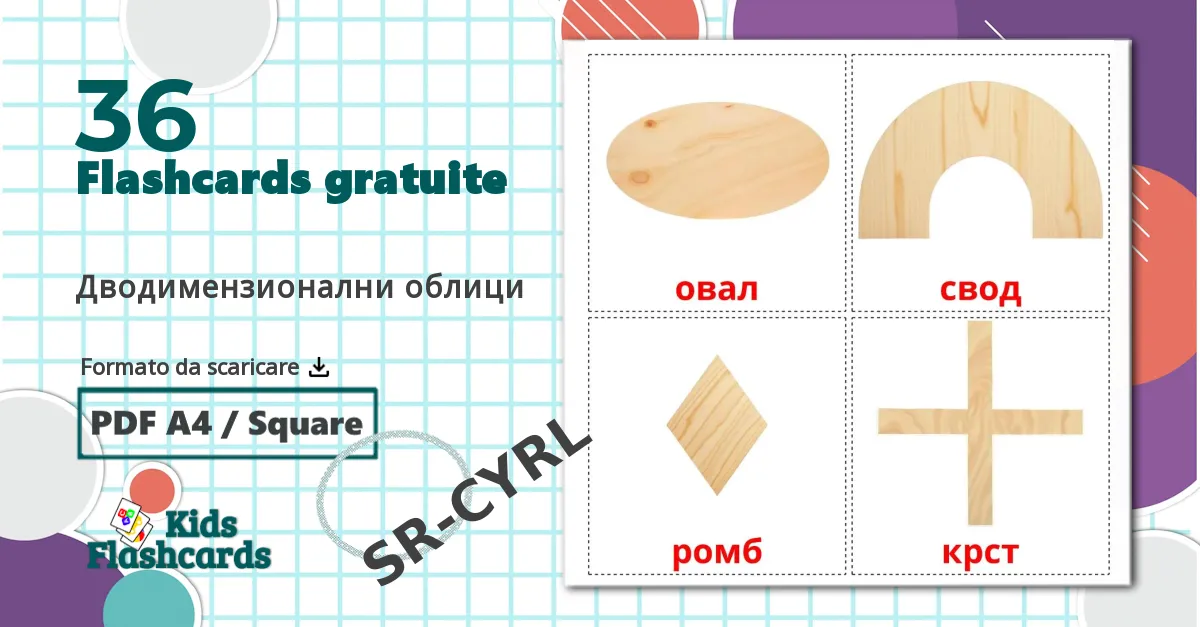 36 flashcards di Дводимензионални облици