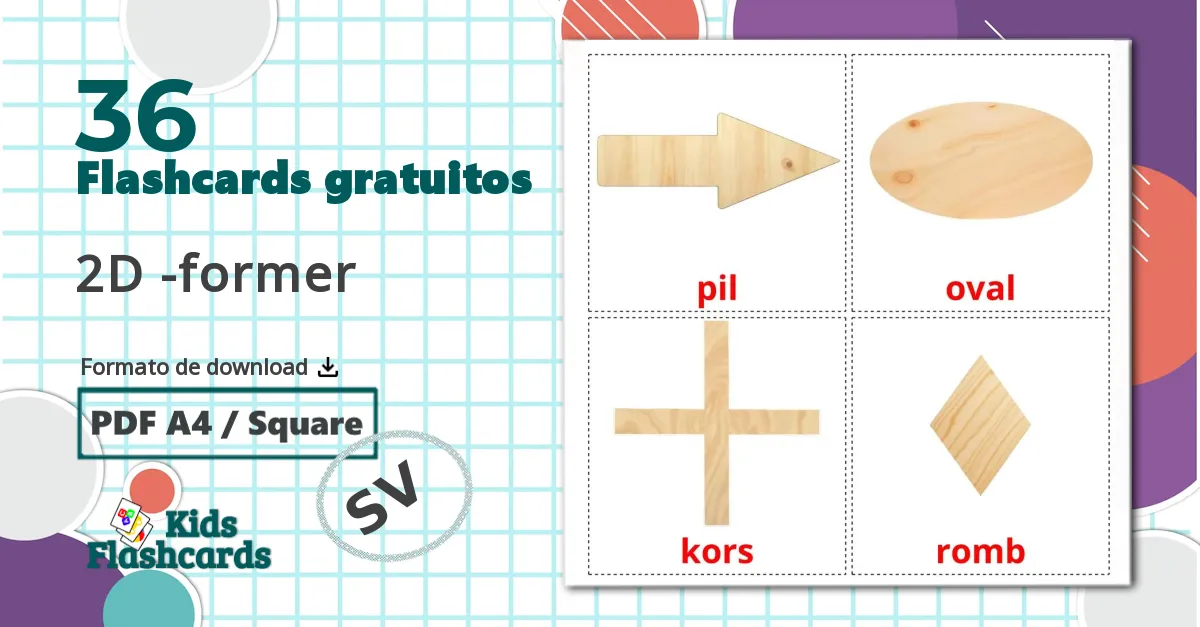 36 Flashcards de 2D -former