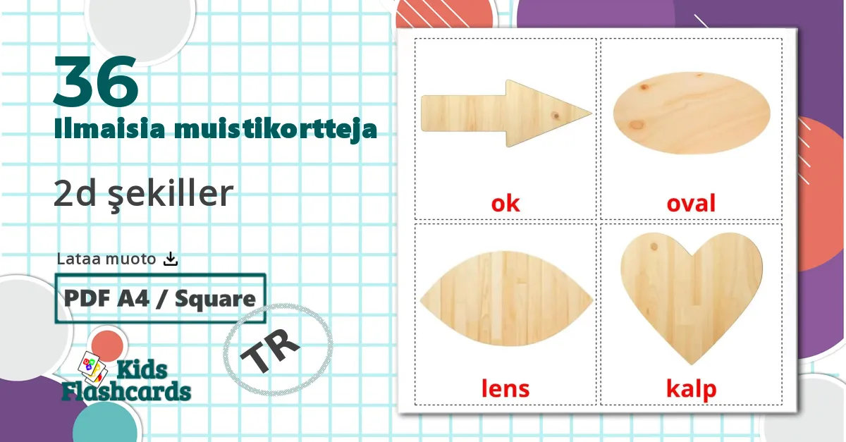 36 2d şekiller lasten kuvakortit