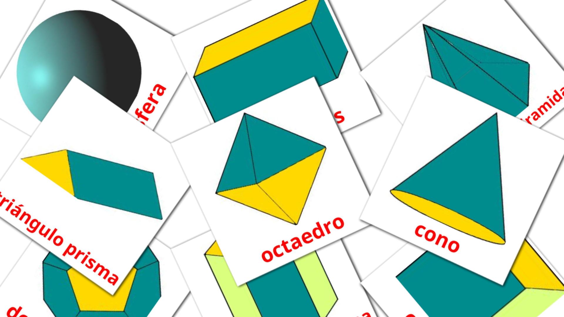 3D Shapes - albanian vocabulary cards