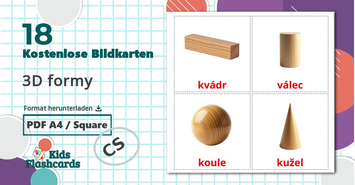 18 Bildkarten für 3D formy