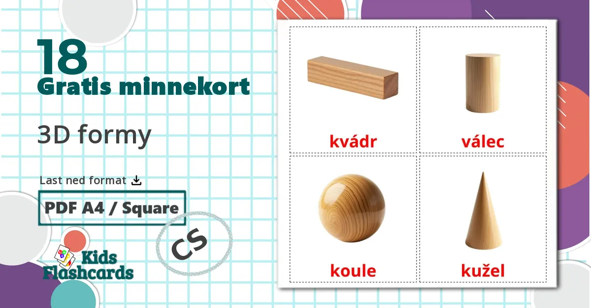 18 3D formy bildekort