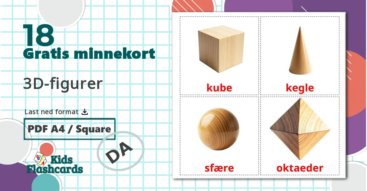 18 3D -former bildekort