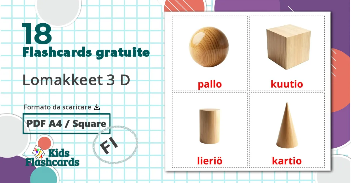 18 flashcards di Forme 3d