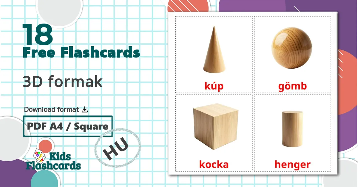 18 3D formak flashcards