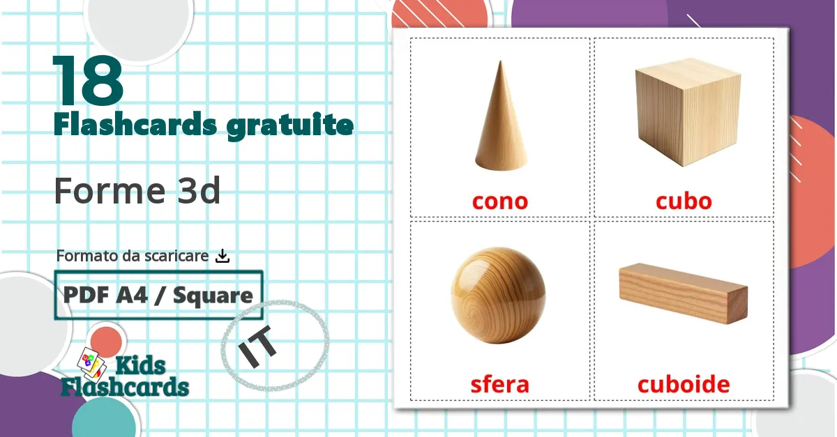 18 flashcards di Forme 3d