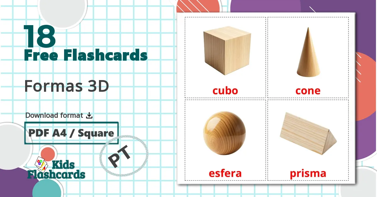 18 Formas 3D flashcards