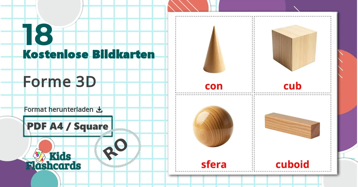 18 Bildkarten für Forme 3D