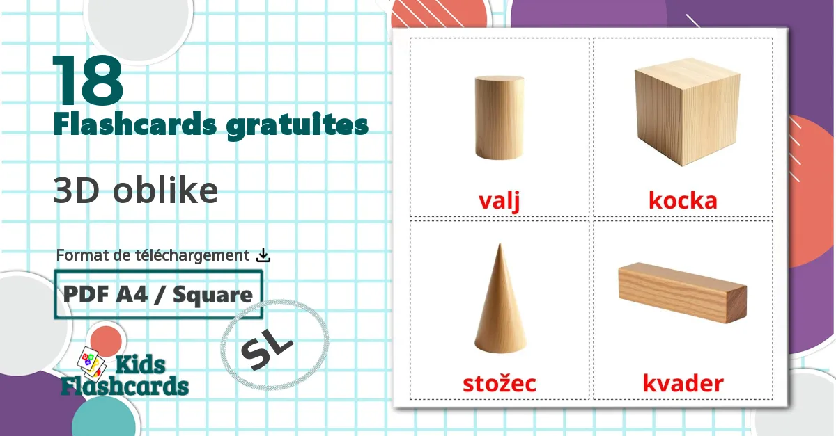 18 Imagiers 3D oblike