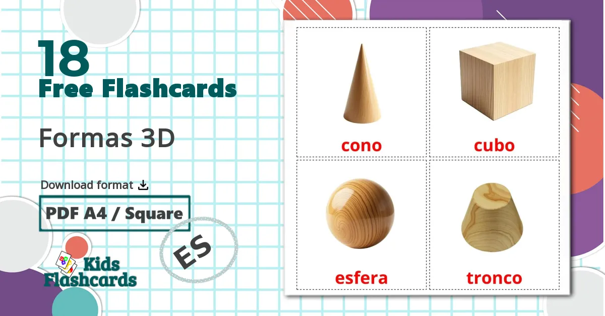 18 Formas 3D flashcards