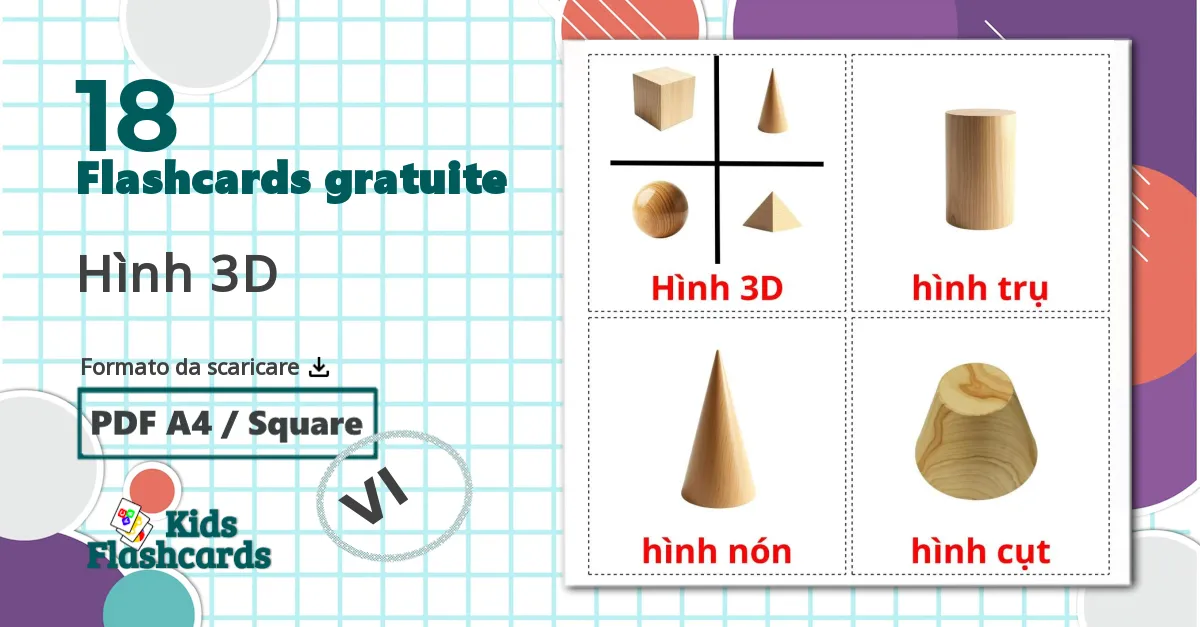 18 flashcards di Hình 3D