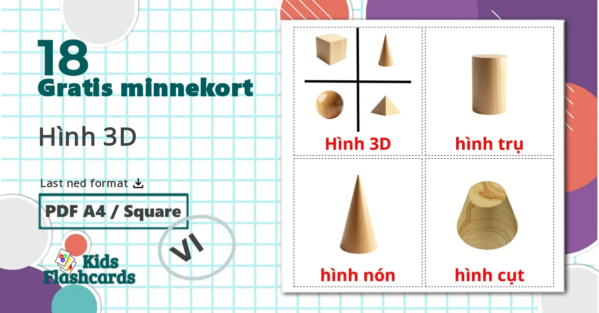 18 Hình 3D bildekort