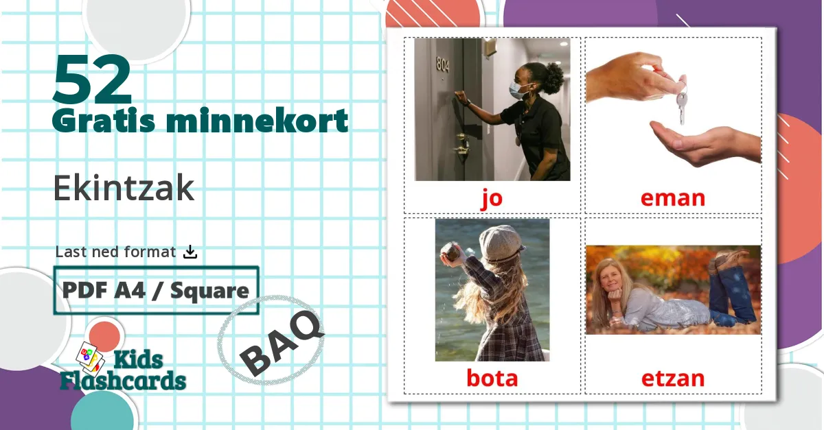 52 Ekintzak bildekort