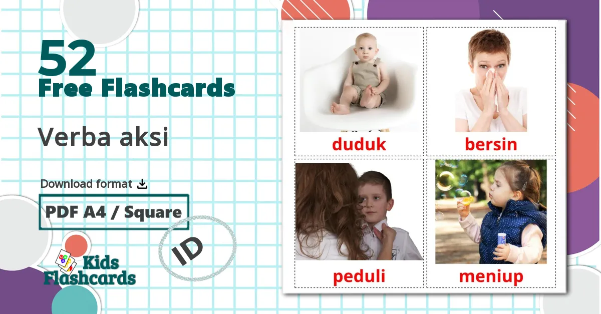 52 Verba aksi flashcards