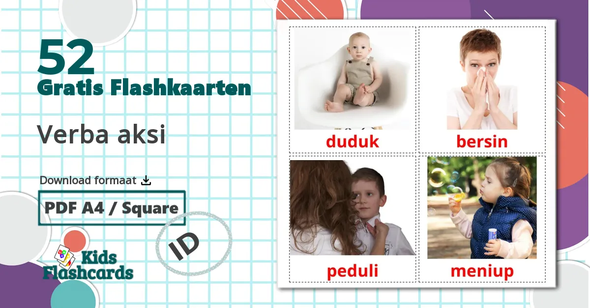 52 Verba aksi flashcards