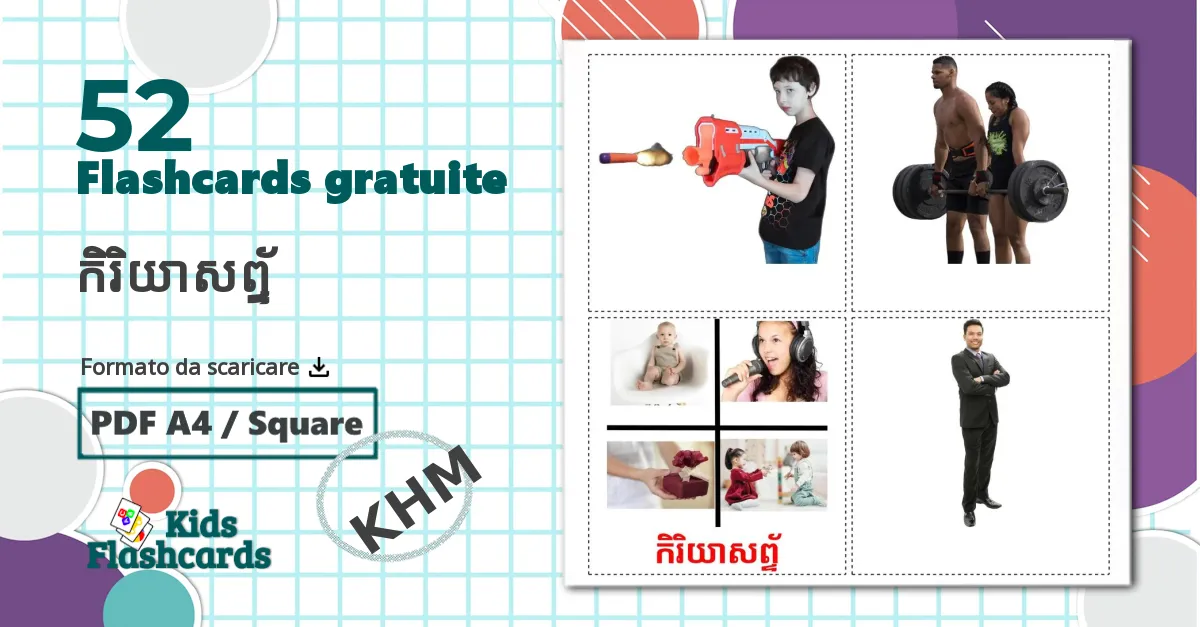 52 flashcards di Verbi d'azione