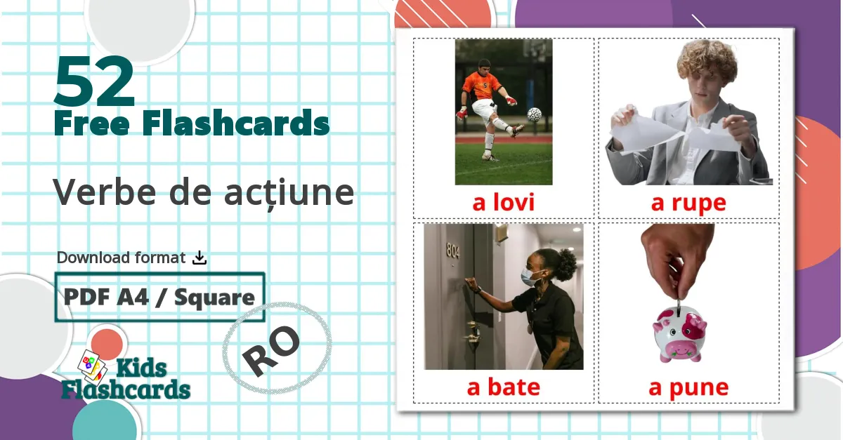 52 Verbe de acțiune  flashcards