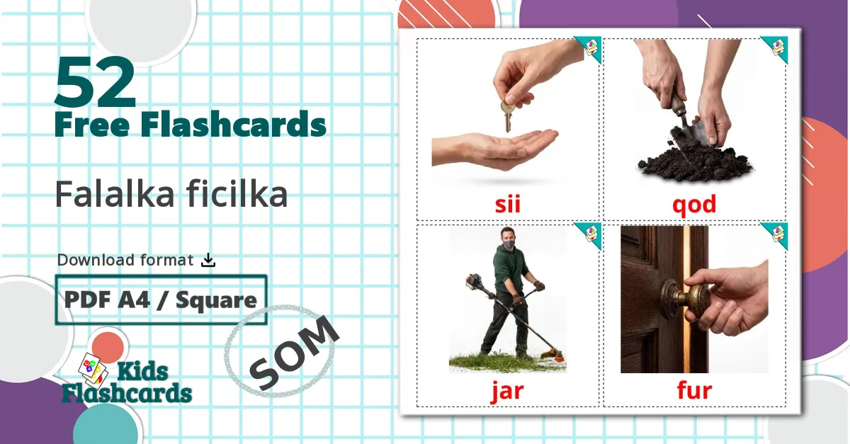 52 Action verbs flashcards