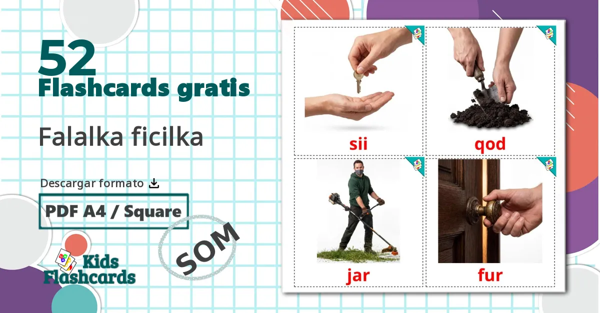 52 tarjetas didacticas de Falalka ficilka