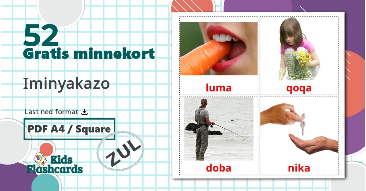52 Iminyakazo bildekort
