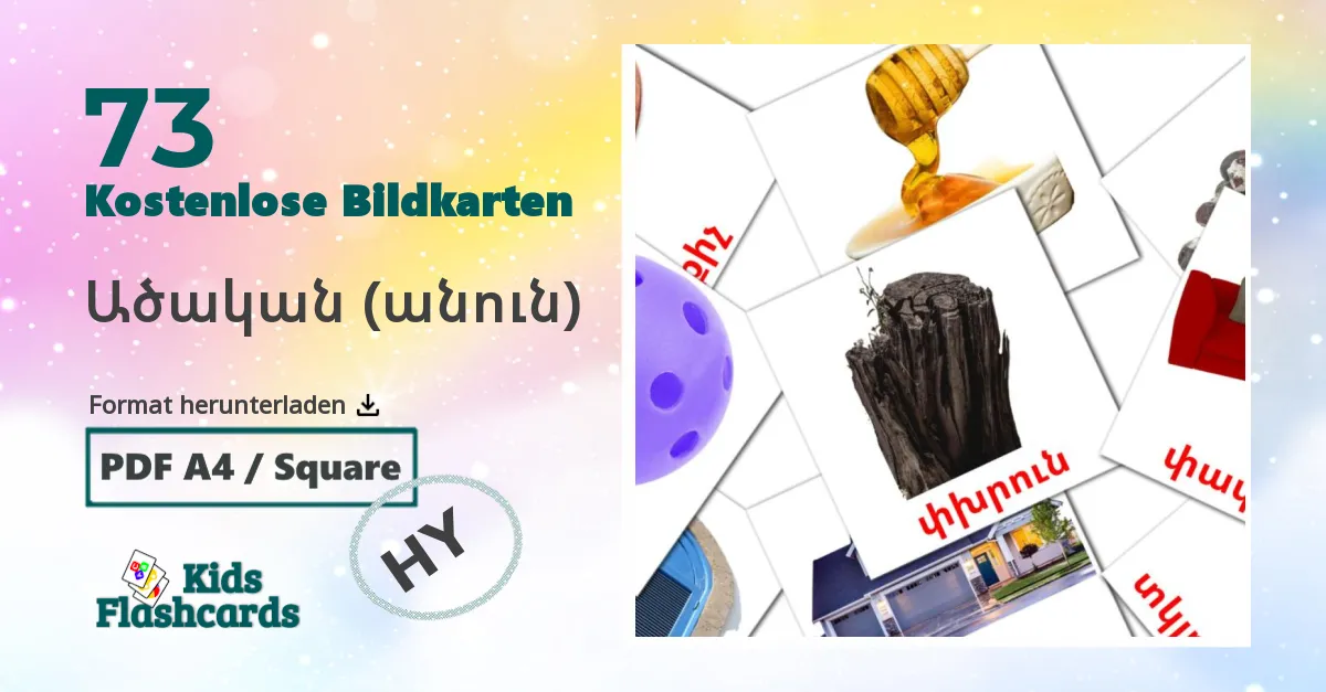 73 Bildkarten für Ածական (անուն)