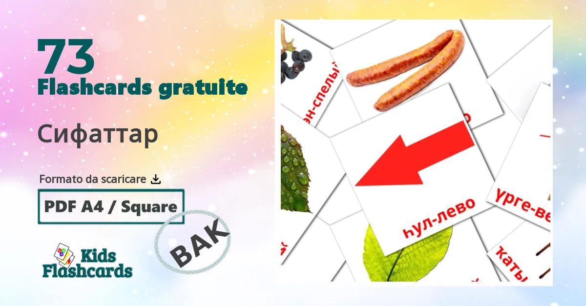 flashcards di Aggettivi