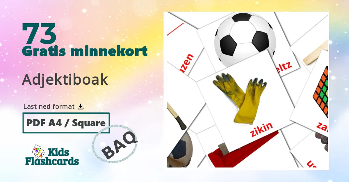 73 Adjektiboak bildekort
