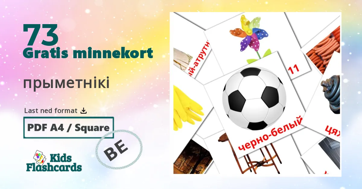73 прыметнікі bildekort