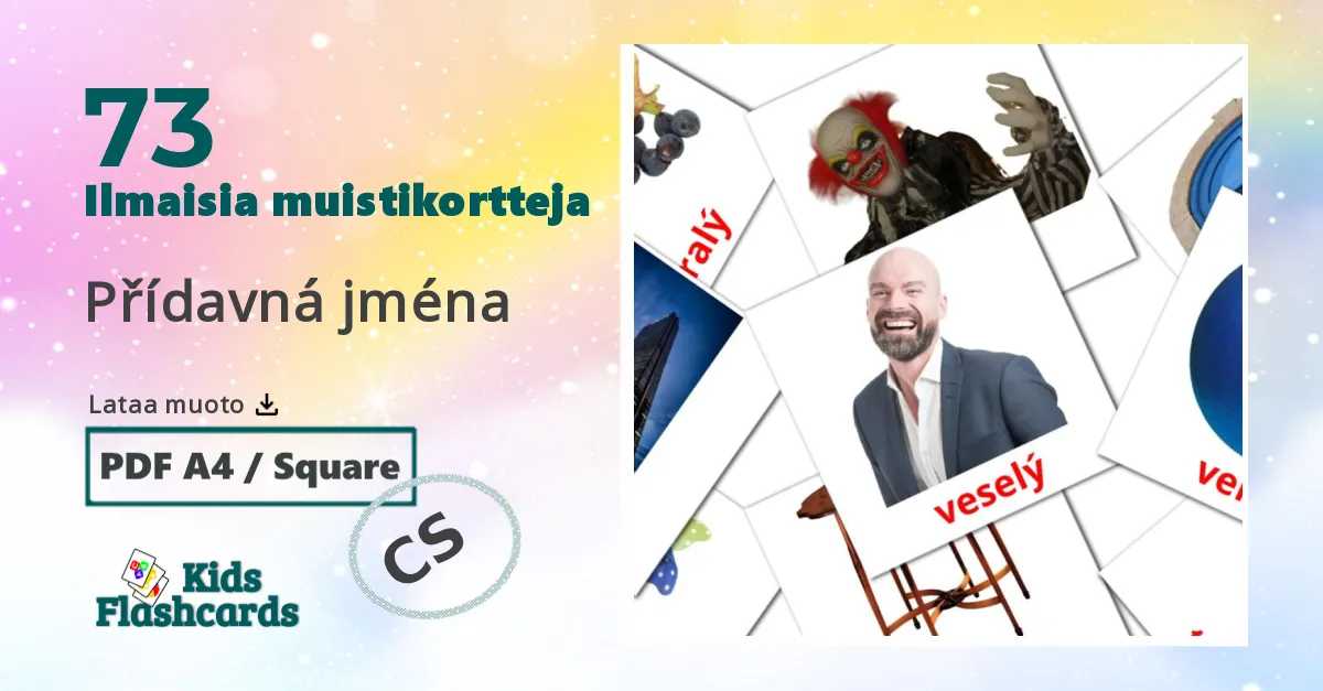 Přídavná jména – lasten kuvakortit tšekkiksi sanastoon