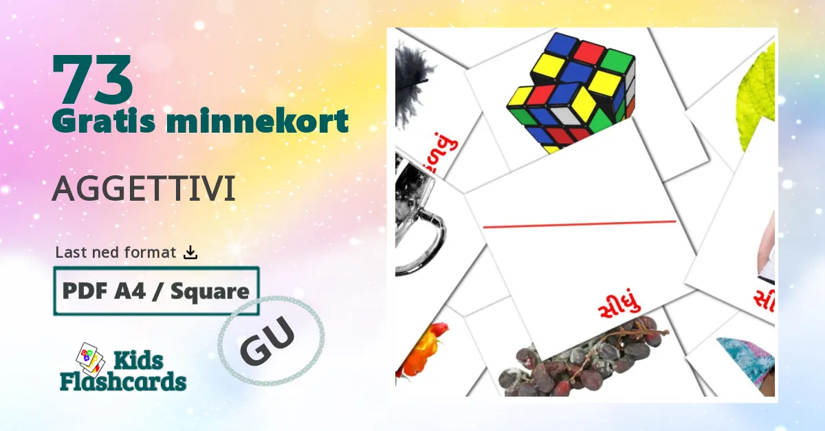 Adjektiver bildekort