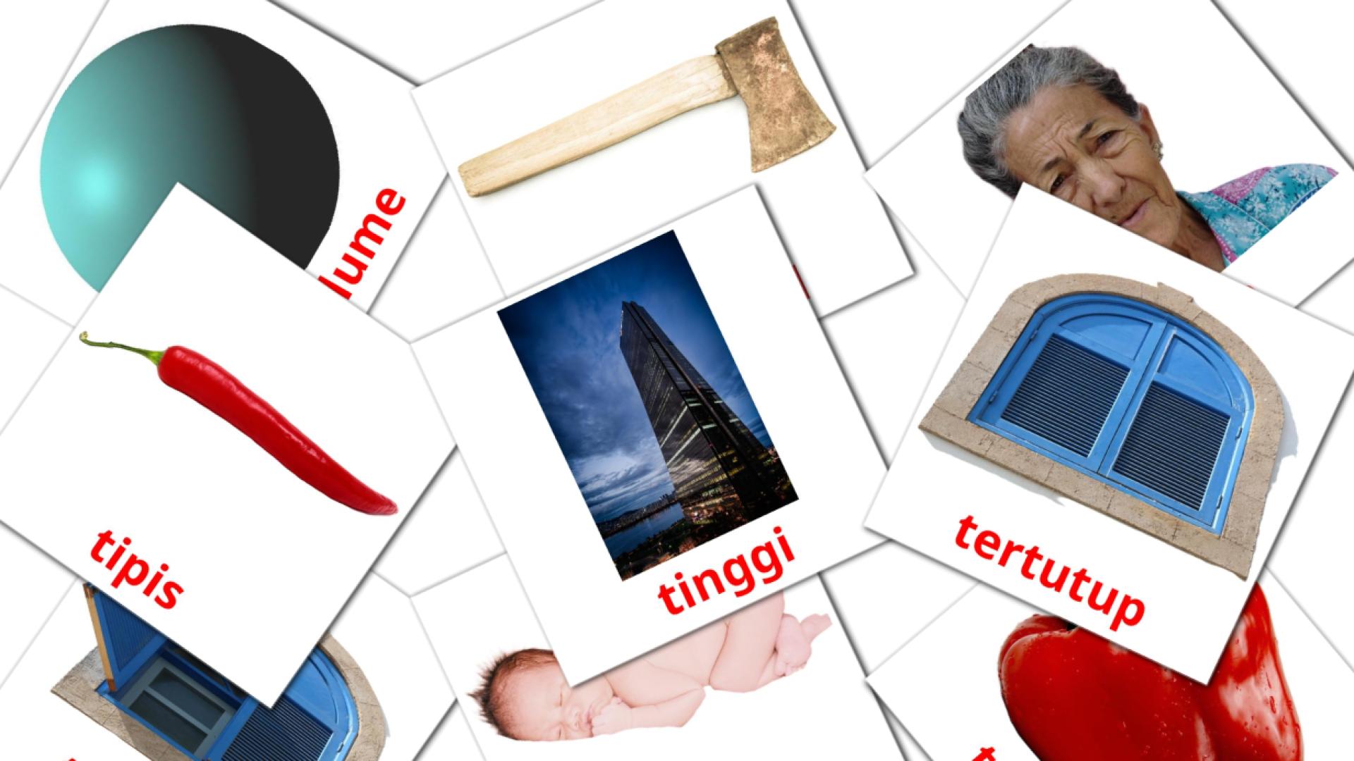 Adjective indonesian vocabulary flashcards