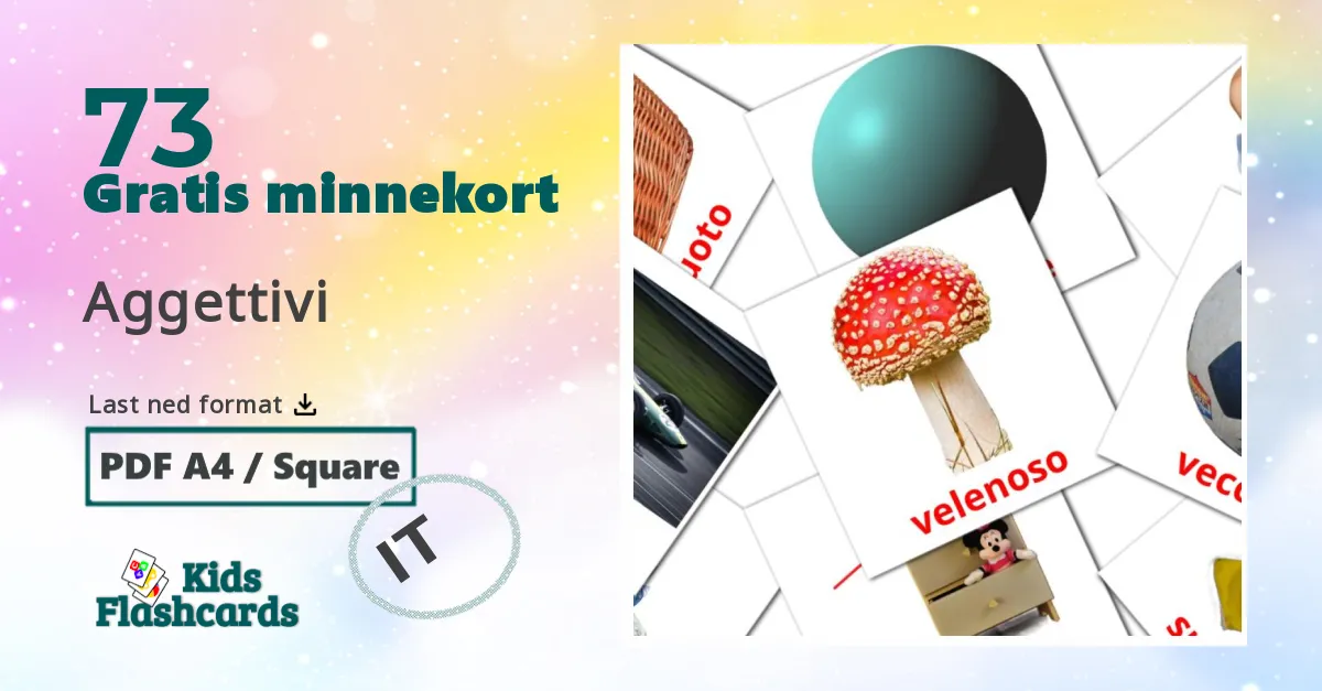 Adjektiver bildekort