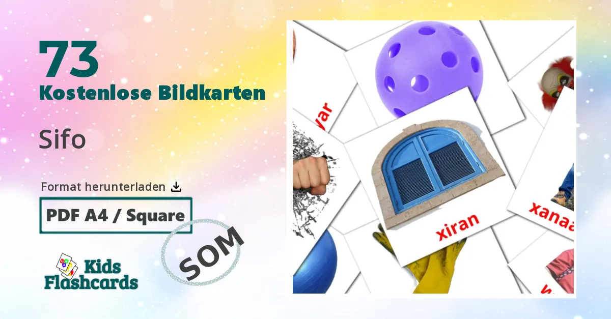 Bildkarten für Adjektive