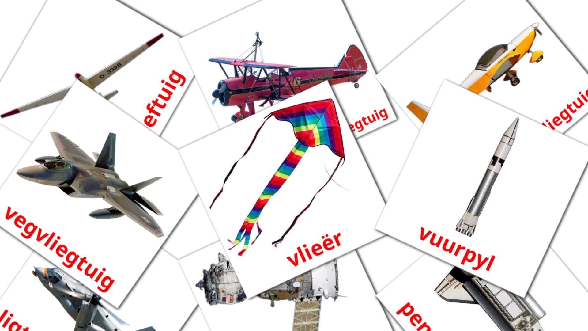 Aircraft - afrikaans vocabulary cards
